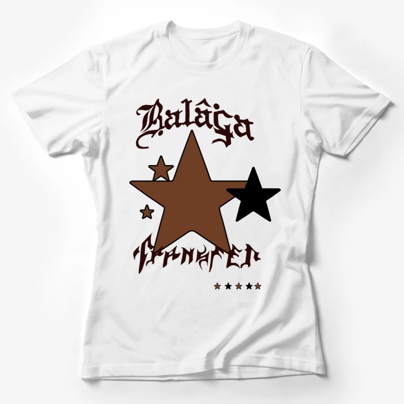 Stern-Design mit Schriftzug Damen T-Shirt