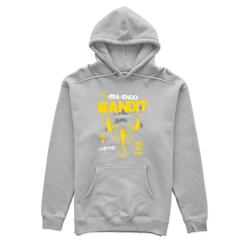 Yellow Bandit Scorpion Grunge Logo Design Female Pullover Hoodie