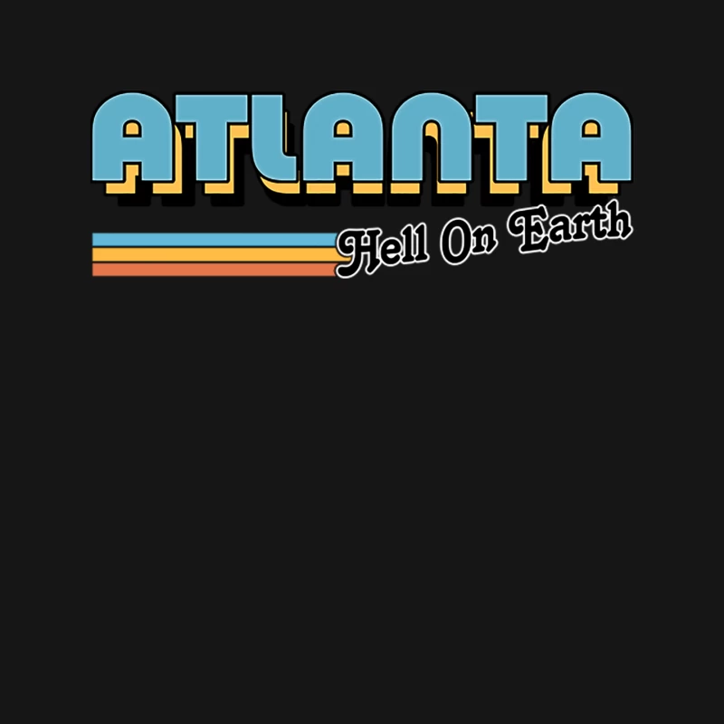 Atlanta, Hell On Earth   Retro Humorous Typography Design Mouse Pad