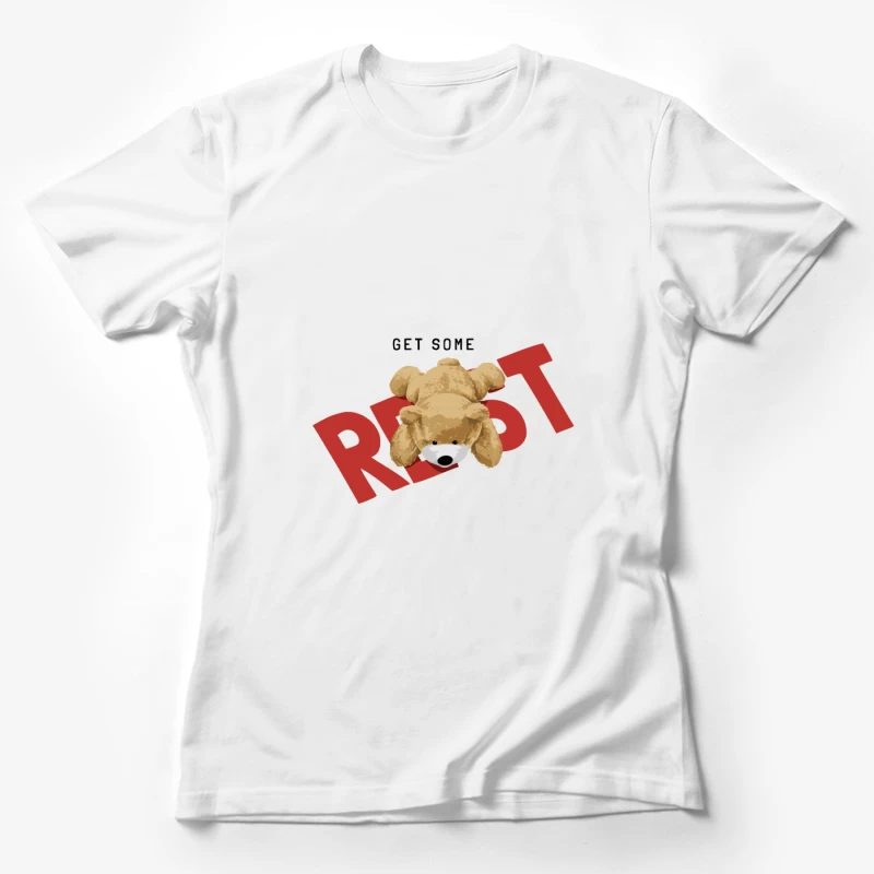Teddybär auf REST Schriftzug Damen T-Shirt