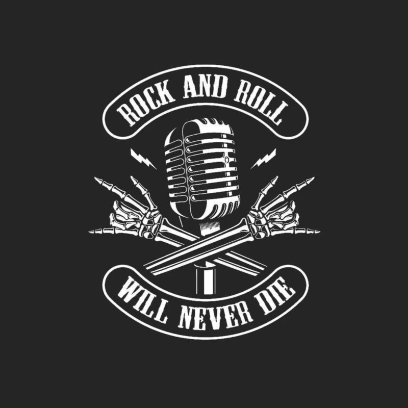 Rock and Roll Logo Design Male Pullover Sweatshirt