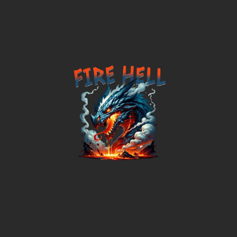 Fire Hell Dragon with Glowing Flames Baseball Cap