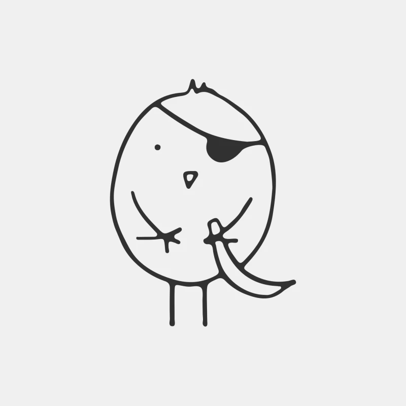 Oiseau Pirate Dessin Amusant Homme Débardeur