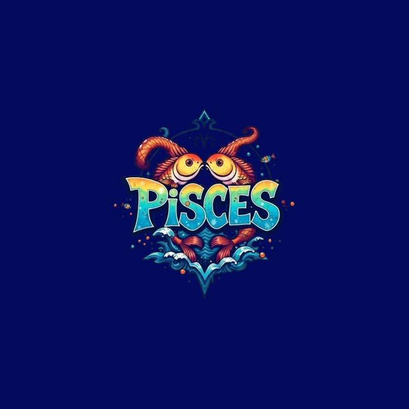 Pisces Zodiac Sign Illustration Travel Mug