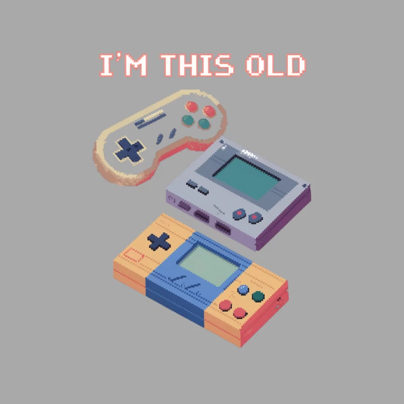 Retro Nintendo Gaming Devices in Pixel Art Style Male Pullover Hoodie