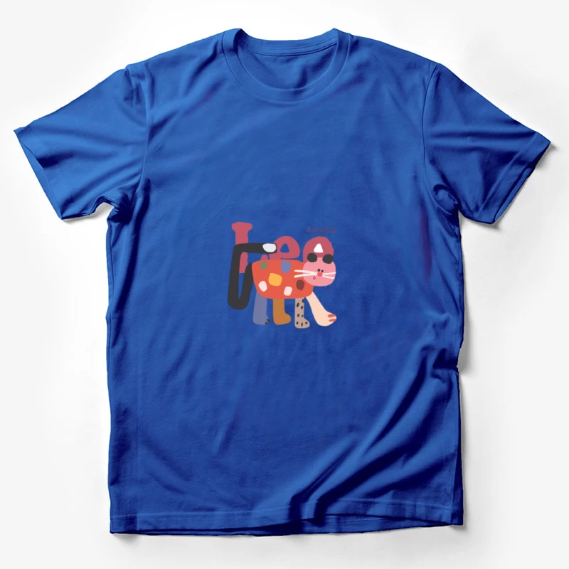 Bunte abstrakte Tierkunst Herren T-Shirt