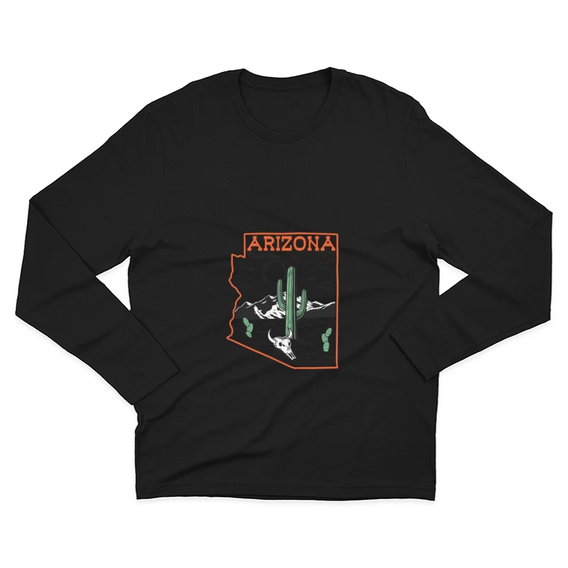 Arizona Wüstenlandschaft mit Kaktus Herren Langarm T-Shirt