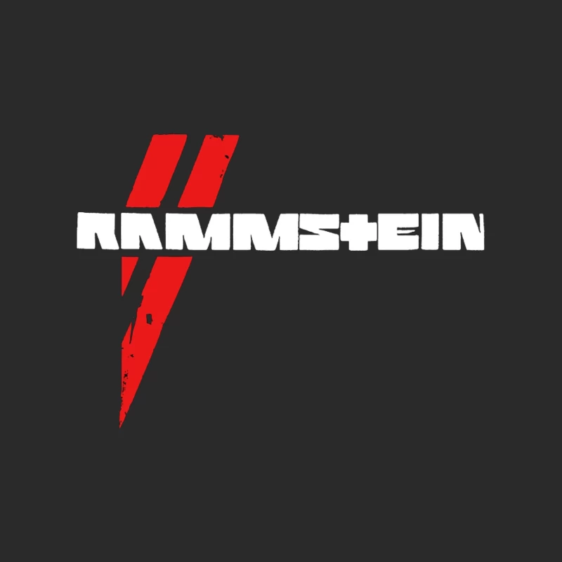 Rammstein Metal Band Logo in Red and White Baseball Cap