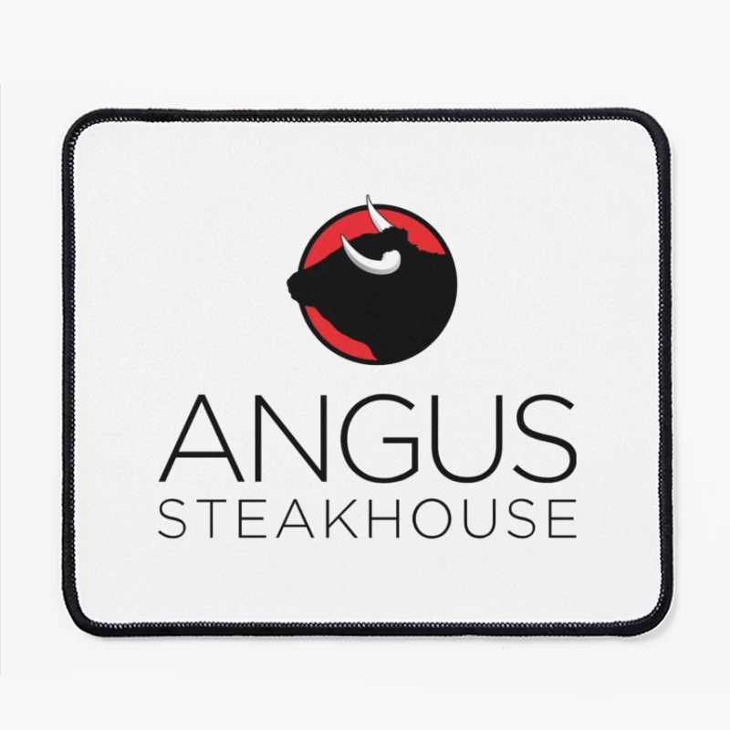 Angus Steakhouse Modern Logo with Bull Silhouette Mouse Pad