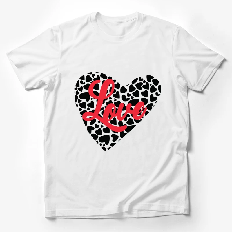 Motif de Cœur avec Amour Rouge Homme T-Shirt
