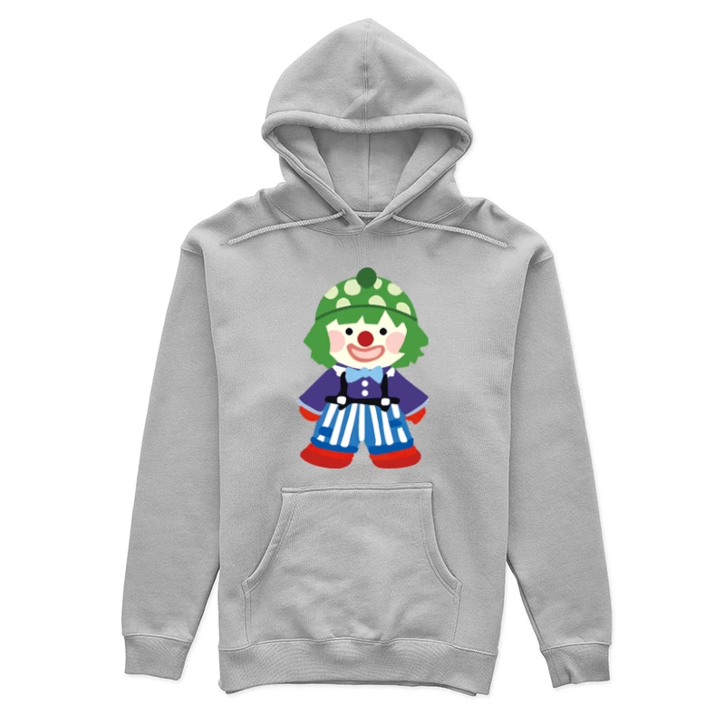 Bunter Clown mit grüner Mütze Damen Pullover Hoodie