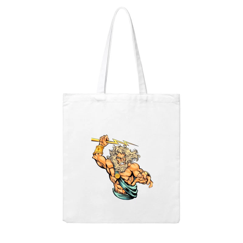 Zeus: The God of Lightning Cotton Tote Bag