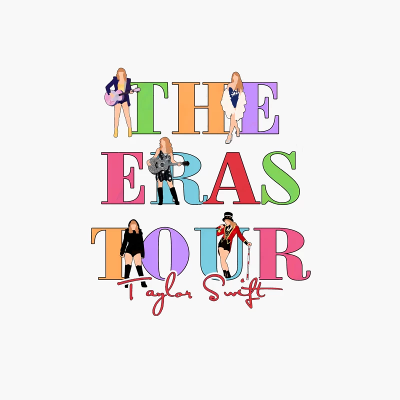Taylor Swift's The Eras Tour Illustrated Logo Design Cotton Tote Bag