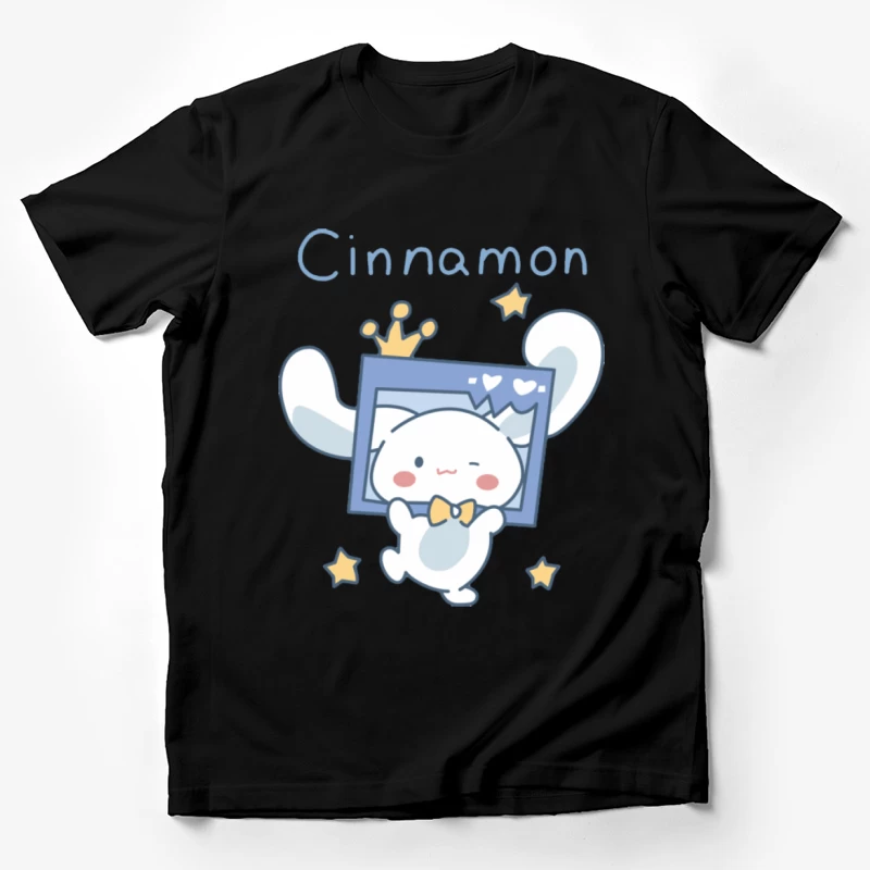 Niedlicher Hase mit Krone und Sternen Herren T-Shirt