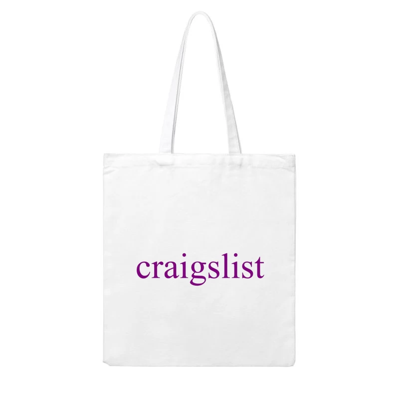 Craigslist Purple Logo Design Cotton Tote Bag