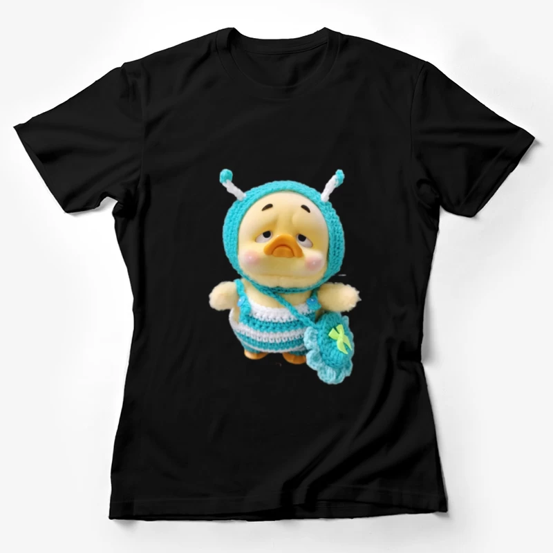 Kleines Stoffküken mit Strickanzug Damen T-Shirt
