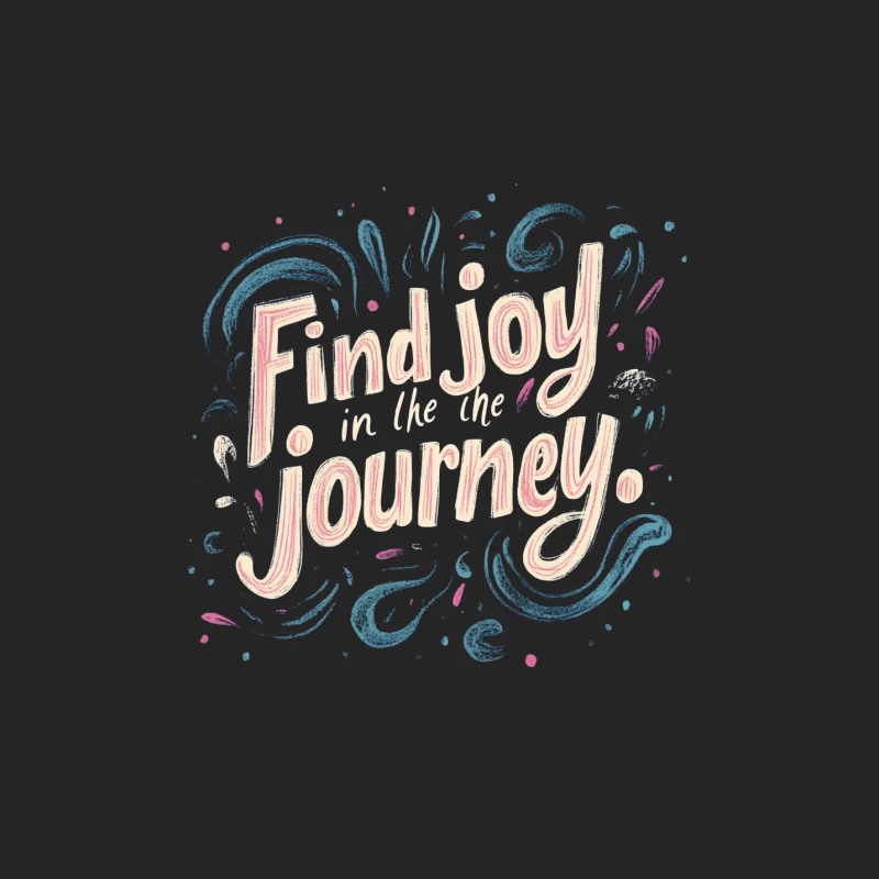 Hand-Drawn Inspirational Typography: Finding Joy in the Journey Female Pullover Sweatshirt