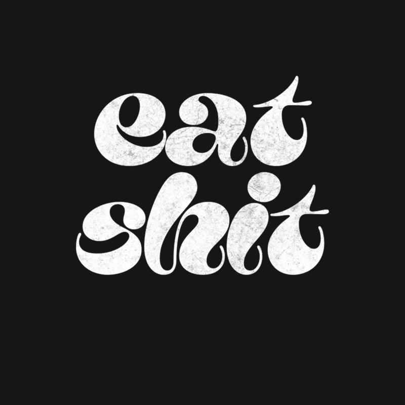 Eat Shit  Pocket Retro Style Swearing Design Male Long Sleeve T-Shirt