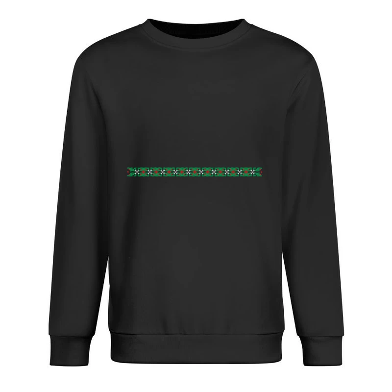 Motif géométrique coloré en rouge et vert Homme Sweat-shirt à enfiler