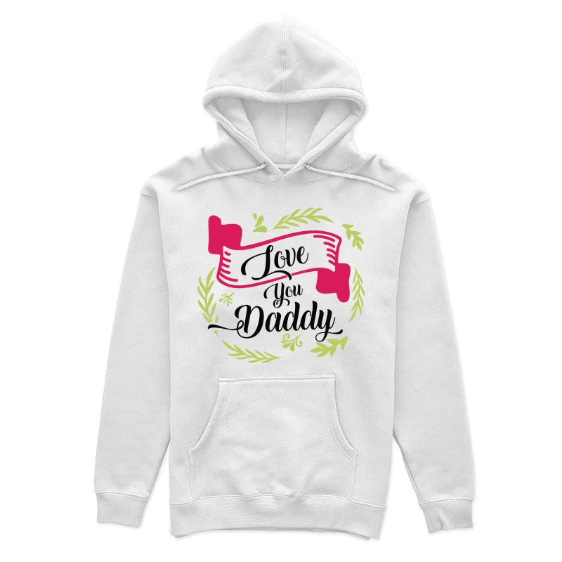 Message d'amour pour papa avec feuille et bannière Femme Sweat à capuche