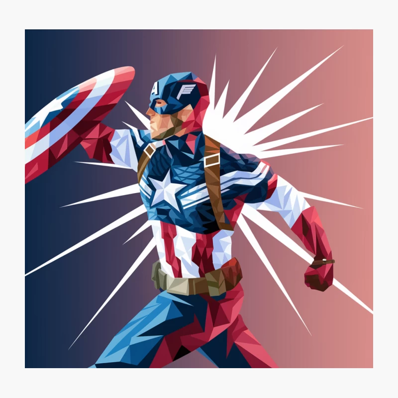 Captain America wielding a shield Throw Pillow