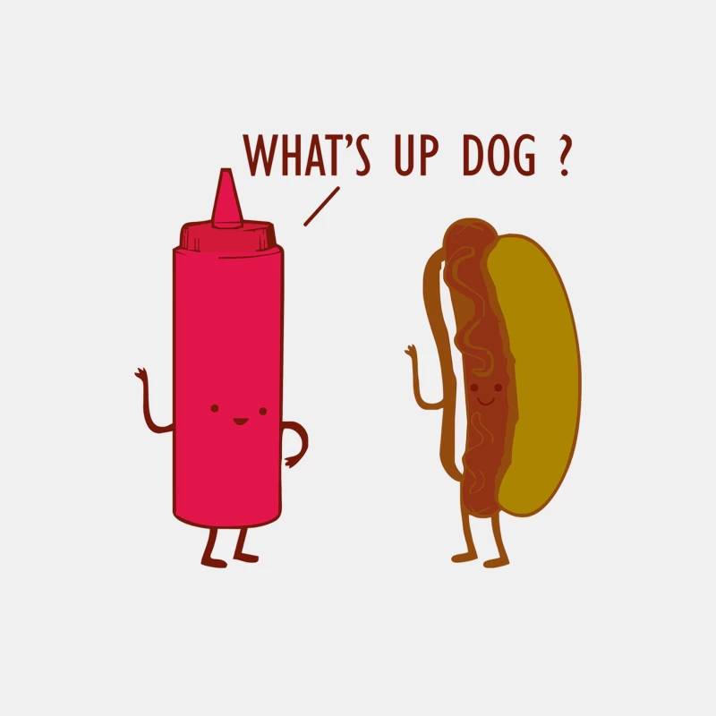 What Up Dog Ketchup Hot Dog Male Tank Top