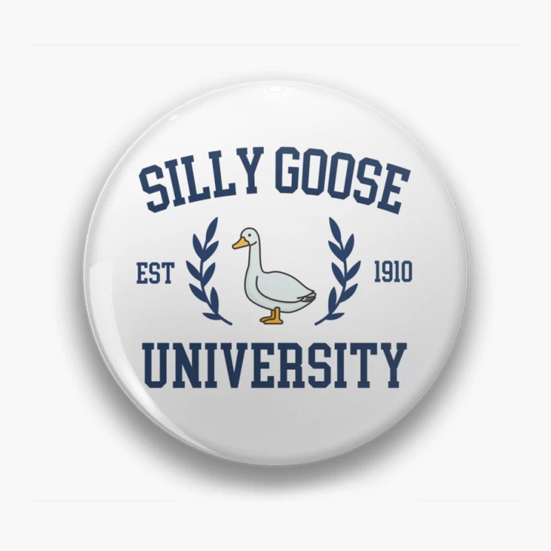 Silly Goose University Vintage-Style Logo Design Pin