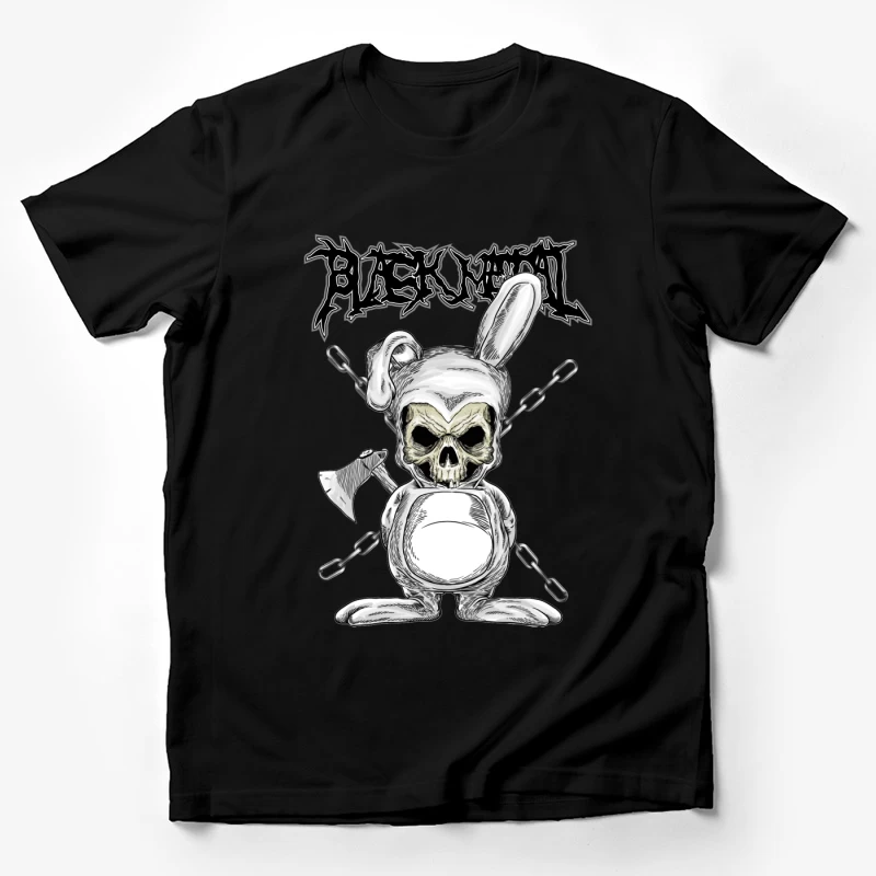 Düstere Schädelhase Illustration Herren T-Shirt