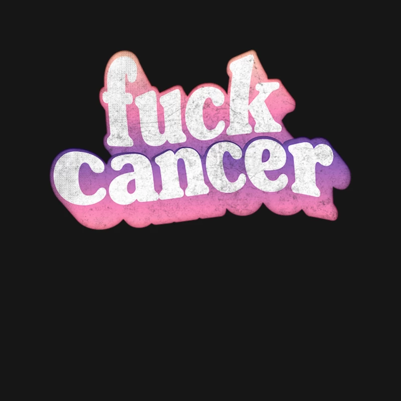 Fck cancer - Faded Style Retro Design Mouse Pad
