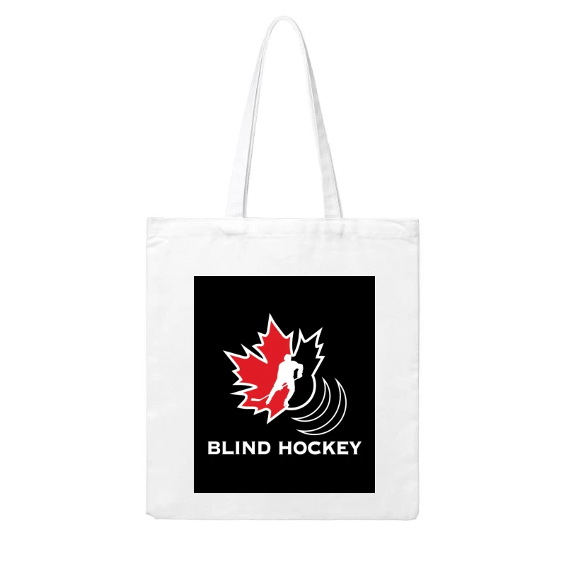 Canadian Blind Hockey Sports Logo Design Cotton Tote Bag