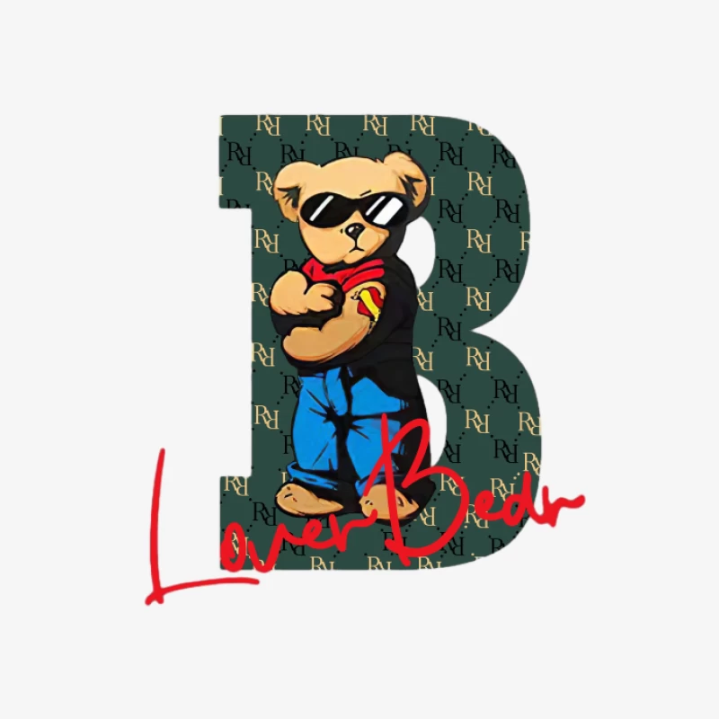 Stilvoller Bär mit Sonnenbrille Damen Pullover Sweatshirt