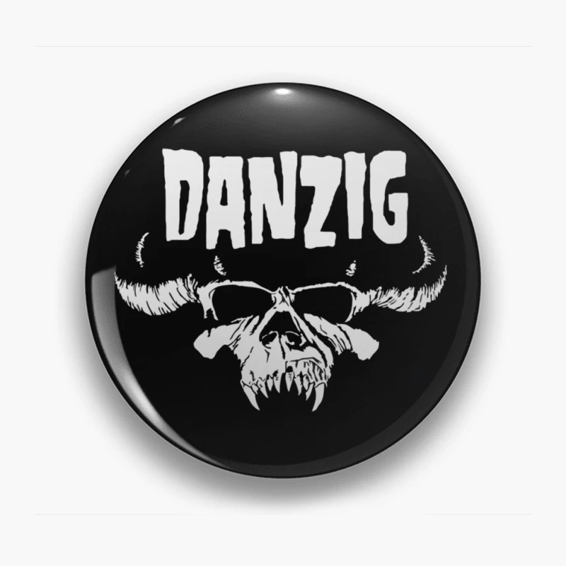 Danzig Band Gothic Skull Logo Design Pin