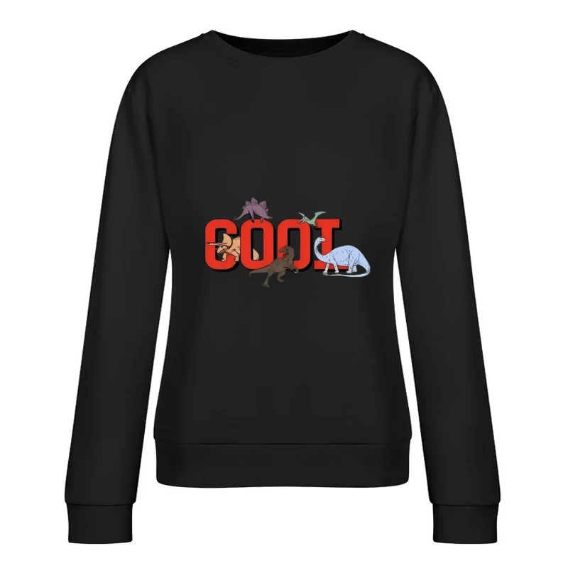 Lettres de dinosaures cool Femme Sweat-shirt à enfiler