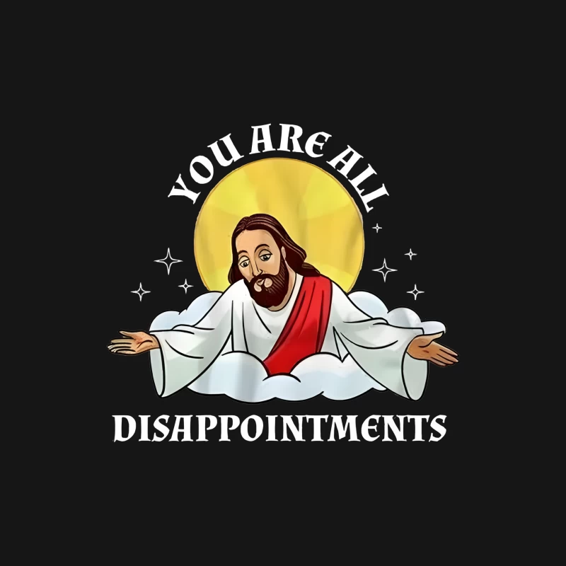 Satirisches Jesus Meme mit Enttäuschungsbotschaft Herren Langarm T-Shirt
