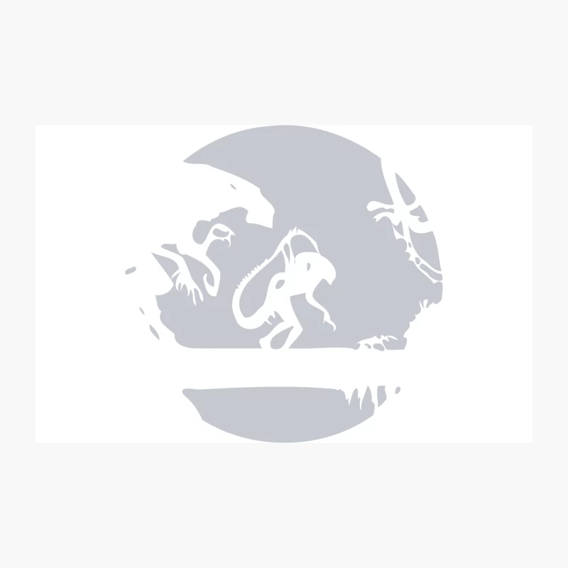 Alien Creature Logo: Sci-Fi Fantasy Monster Design Travel Mug