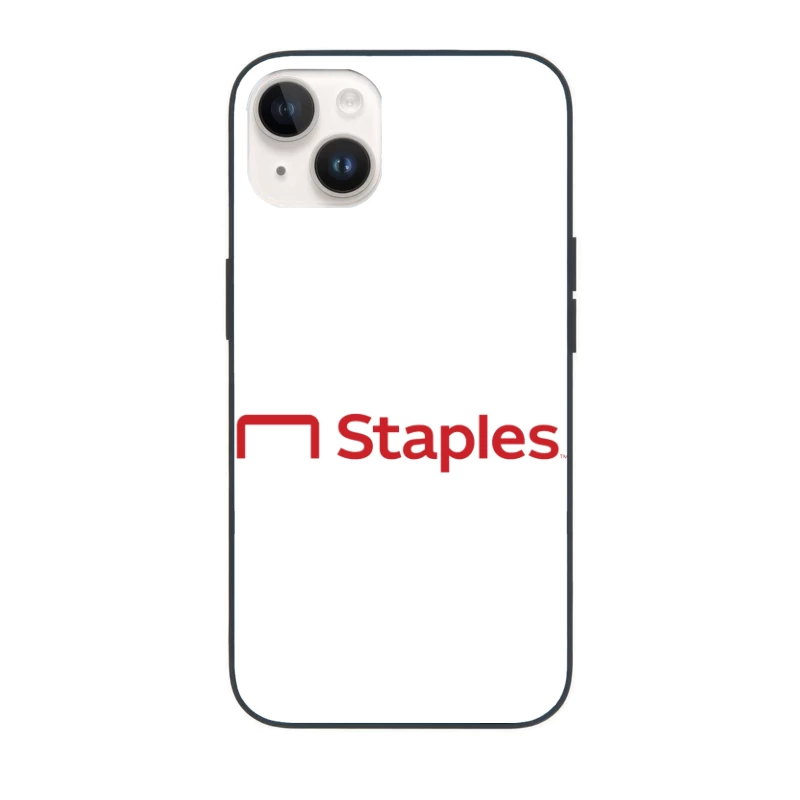 Staples Office Supply Retail Company Logo in Red iPhone Case