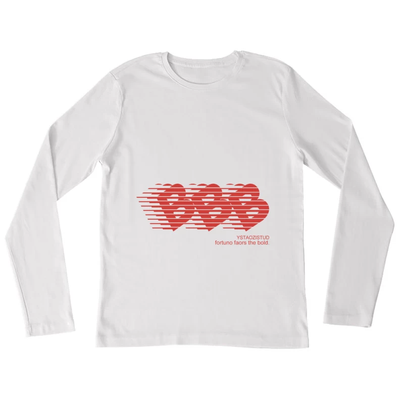 Verzerrte Herzen und Spruch Damen Langarm T-Shirt