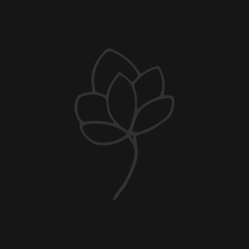 Esquisse minimaliste de fleur Femme Manches Longues T-Shirt