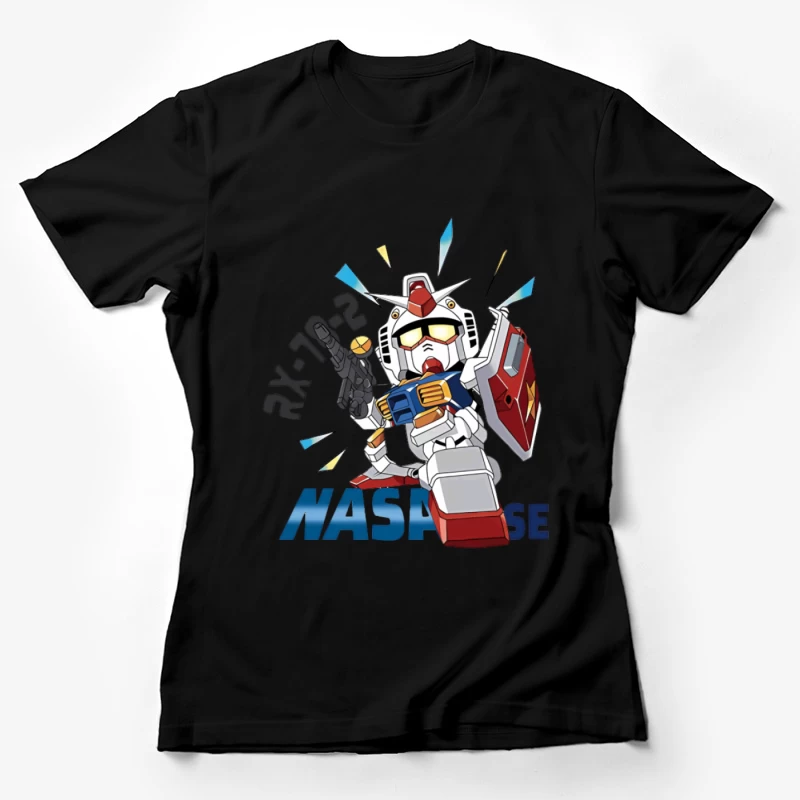 Niedlicher Mecha mit RX-78 Design Damen T-Shirt