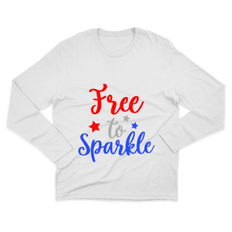 Libre de briller avec des étoiles patriotiques Homme Manches Longues T-Shirt