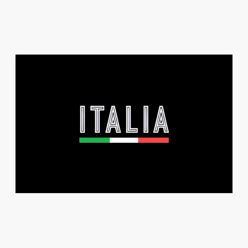 Minimalist Italian Flag-Inspired Typography Design Travel Mug