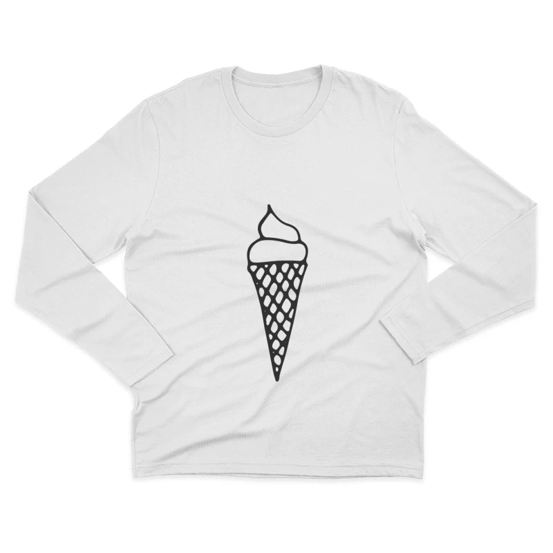 Image de cône glacé stylisé Homme Manches Longues T-Shirt