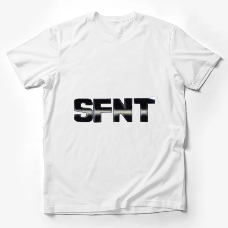 Metallisches Textdesign Herren T-Shirt