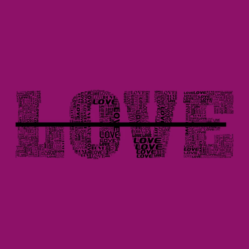 Love typography Desk Mat