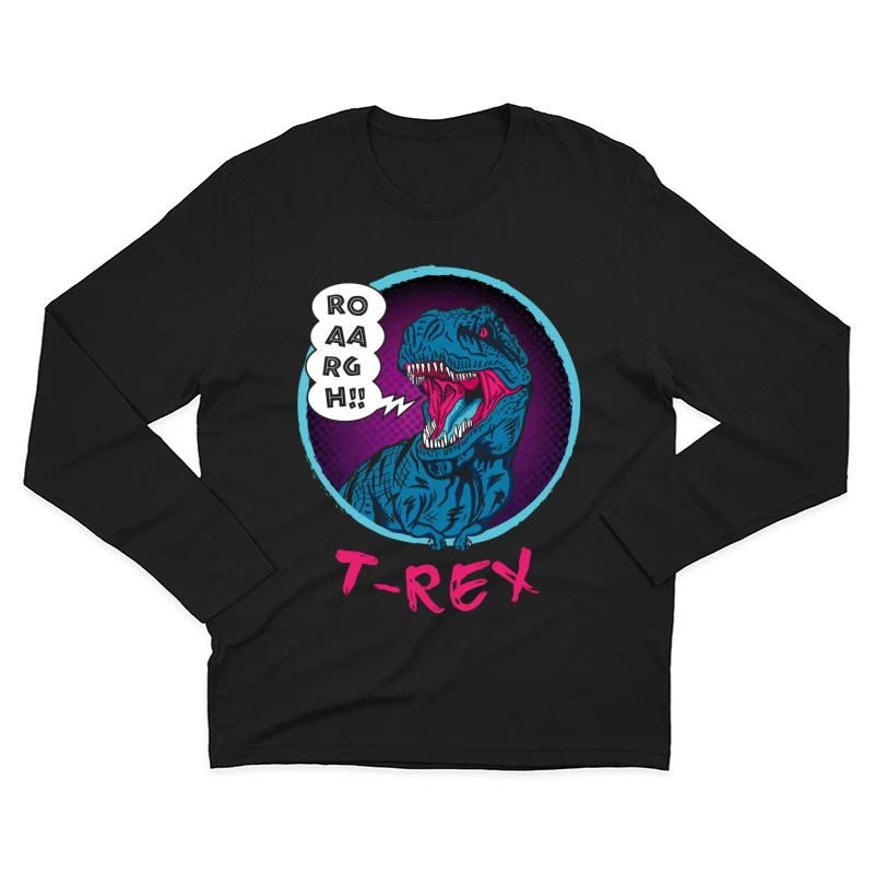 Neon T-Rex Power Male Long Sleeve T-Shirt