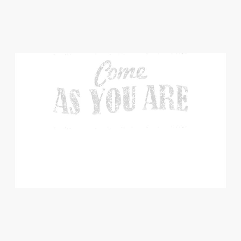 Come As You Are - Typographic Lyric Design Travel Mug