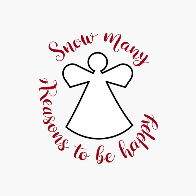 Simple Christmas Angel Typography Design with Holiday Message Cotton Tote Bag