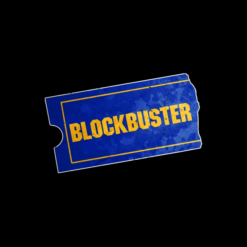 Vintage Blockbuster Video Rental Store Logo Ticket Tapestry