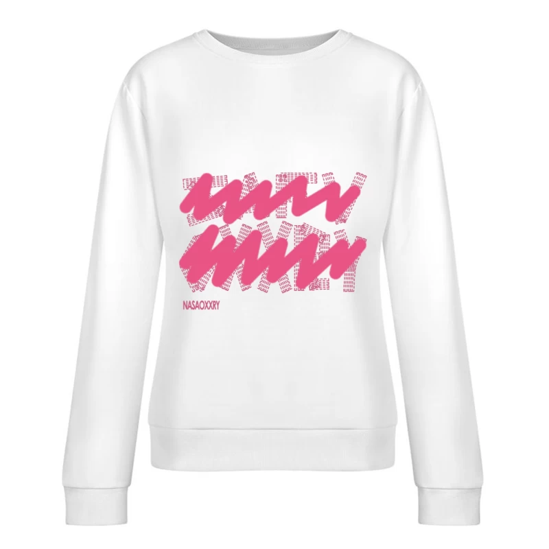 Rosa Zeichnung mit chaotischen Elementen Damen Pullover Sweatshirt