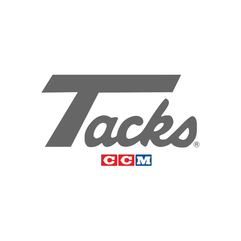 Tacks CCM Brand Logo with Gray Typography Tapestry